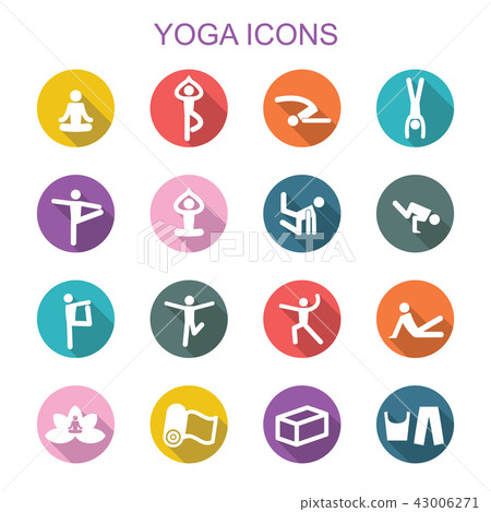 yoga long shadow icons yoga long shadow icons 43006271