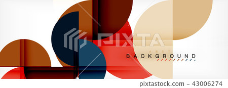Modern geometrical abstract background - circles. Business or technology presentation design 43006274