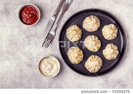 Traditional steamed dumplings Khinkali Traditional steamed dumplings Khinkali 43008876
