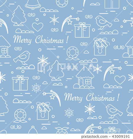 Cute vector pattern of different new year and 43009191