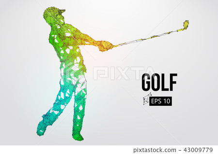 Silhouette of a golf player. Vector illustration Silhouette of a golf player. Vector illustration 43009779