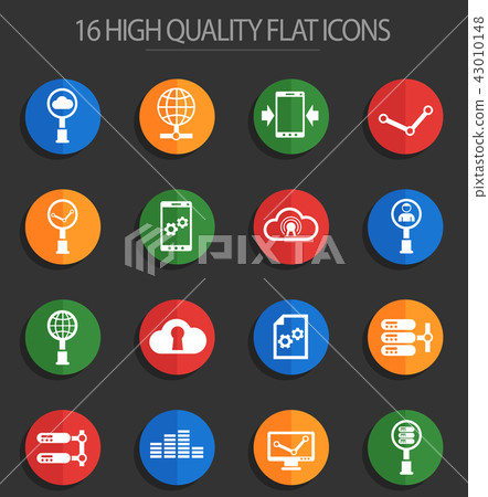 social network 16 flat icons social network 16 flat icons 43010148