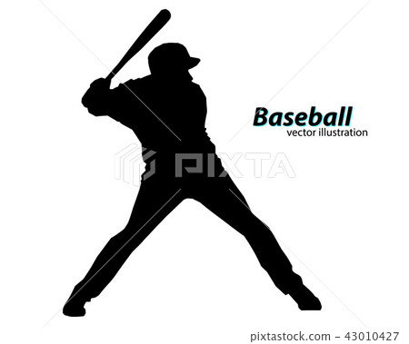 silhouette of a baseball player silhouette of a baseball player 43010427