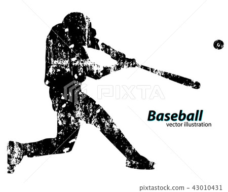 silhouette of a baseball player silhouette of a baseball player 43010431