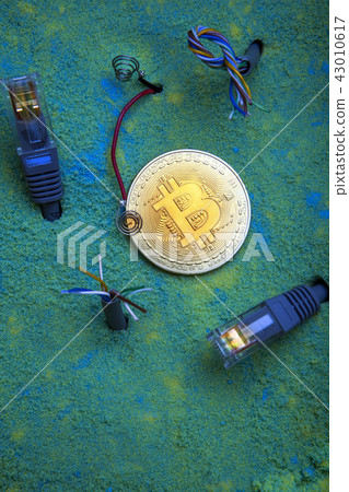 Bitcoin coin colour sand Bitcoin coin colour sand 43010617