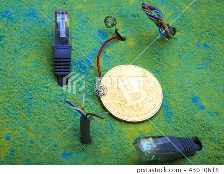 Bitcoin coin colour sand Bitcoin coin colour sand 43010618