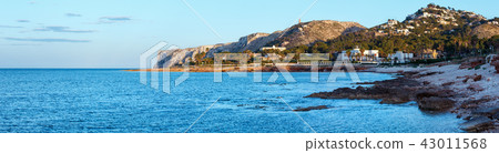 Summer sea rocky coast and cape view, Spain 43011568