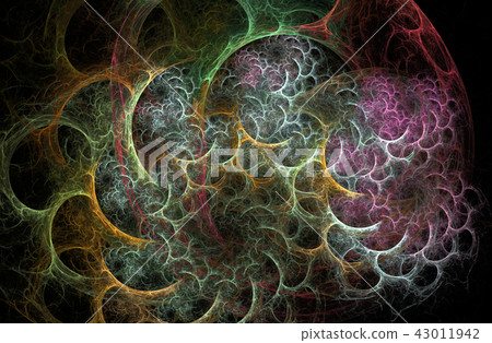 Rainbow colored foam wrapped in a spiral Rainbow colored foam wrapped in a spiral 43011942