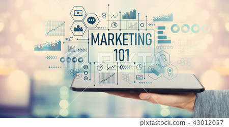 Marketing 101 with tablet computer Marketing 101 with tablet computer 43012057