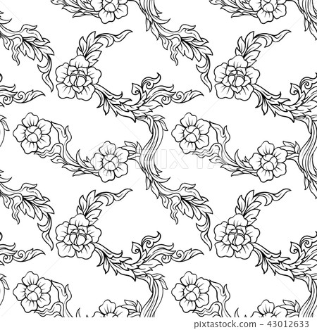 Seamless pattern, background of decorative elements of tradition 43012633