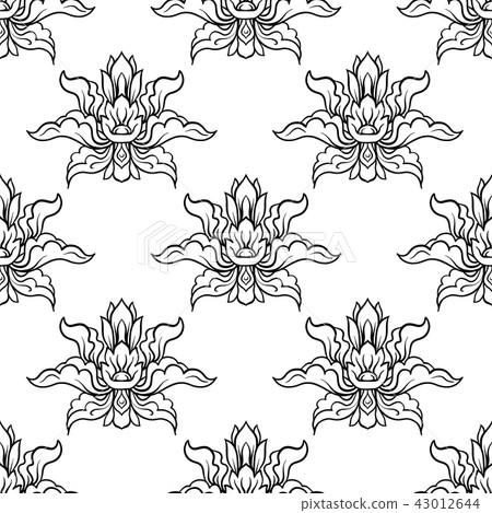 Seamless pattern, background of decorative elements of tradition 43012644