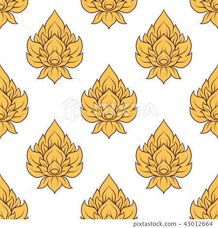 Seamless pattern, background of decorative elements of tradition Seamless pattern, background of decorative elements of tradition 43012664