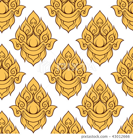Seamless pattern, background of decorative elements of tradition 43012666