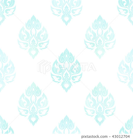 Seamless pattern, background of blue watercolor decorative elem Seamless pattern, background of blue watercolor decorative elem 43012704
