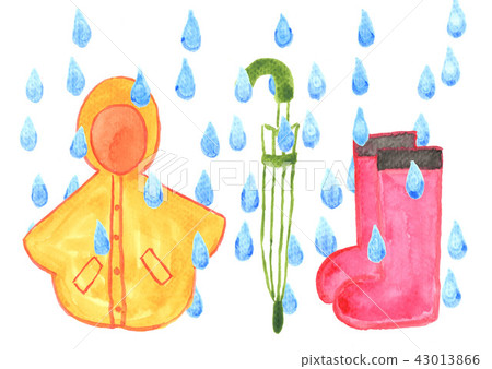 Watercolor rainy day 43013866