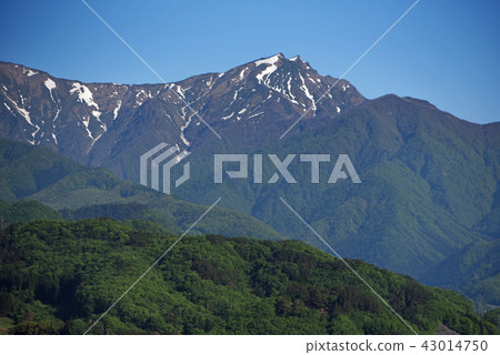 從群馬縣的Tsukiyano俯瞰Tanigawa-dake 43014750