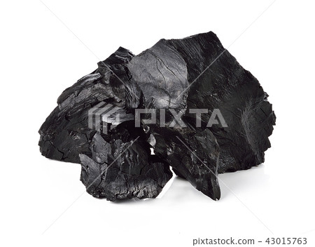 Coal on Isolated White Background Coal on Isolated White Background 43015763