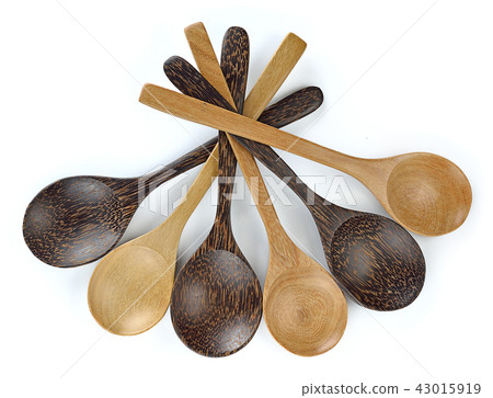 wood spoon isolated on white background wood spoon isolated on white background 43015919