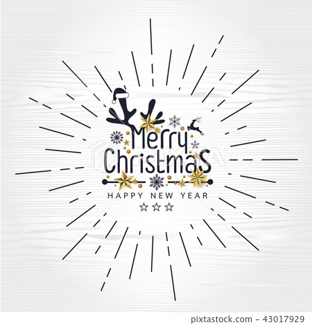 Retro Vintage Merry Christmas Greeting Card Retro Vintage Merry Christmas Greeting Card 43017929