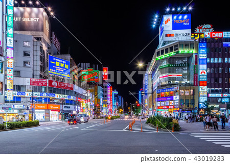 Tokyo Takadanobaba Station Waseda mouth area 43019283