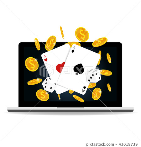 casino online card & dice coins vector casino online card & dice coins vector 43019739