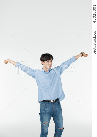 男孩，姿勢，表達 43020001