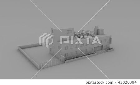 2 stories building _ 3 D _ 0006 2 stories building _ 3 D _ 0006 43020394