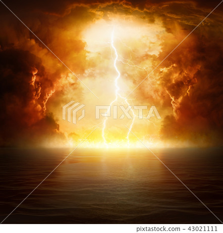 Apocalyptic background - hell realm, end of world 43021111