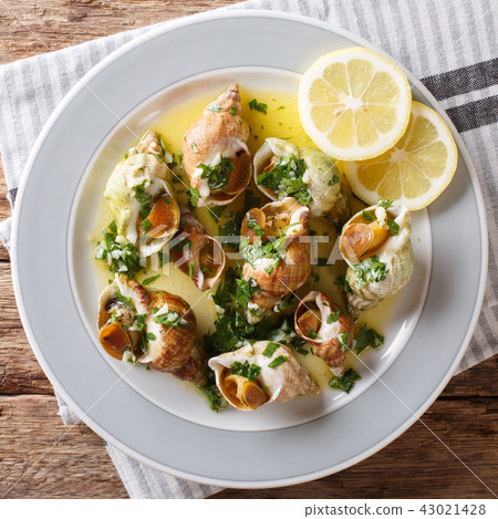 French recipe Whelks with a sauce of butter 43021428