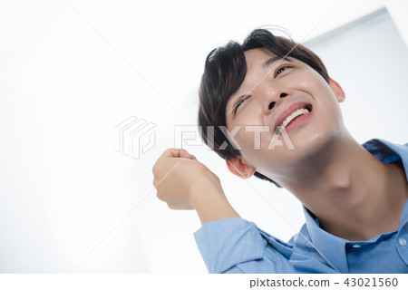 Facial expression, male student Facial expression, male student 43021560