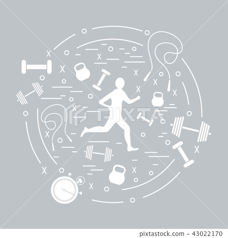 the jogging man and different kinds of sports the jogging man and different kinds of sports 43022170