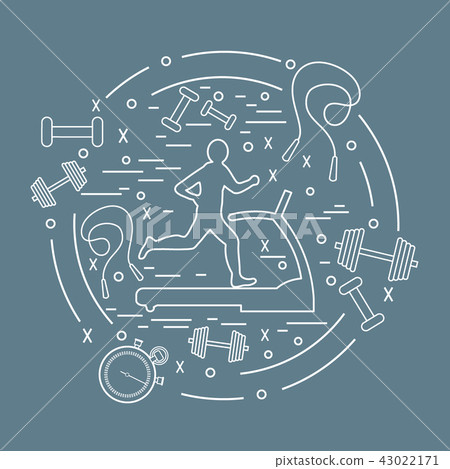 the man jogging on a treadmill and different kinds the man jogging on a treadmill and different kinds 43022171