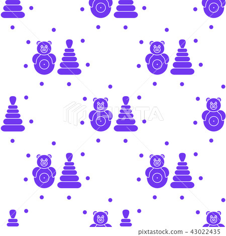Seamless pattern with children's toys - Stock Illustration [43022435 ...