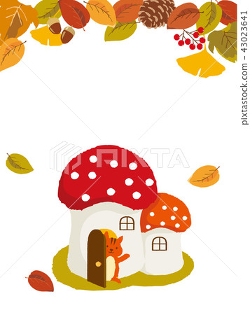 Fall illustration Mushroom house 43023641