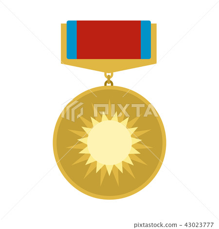 Medal of valor flat icon  43023777