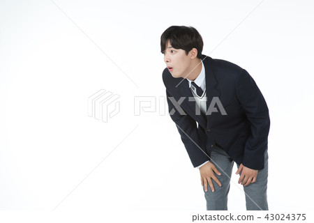 男學生，面部表情 43024375