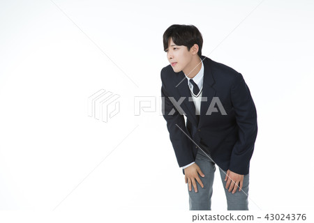 Male student, facial expression Male student, facial expression 43024376