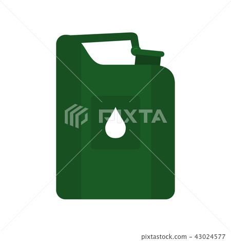 Green jerrycan oil flat icon 43024577