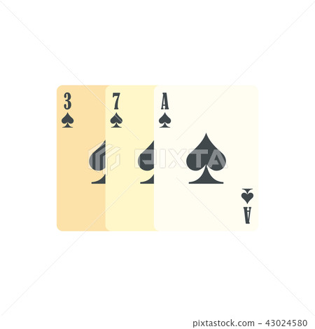 Playing cards flat icon Playing cards flat icon 43024580