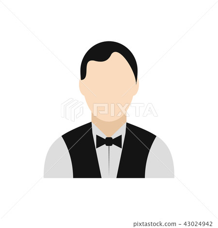 Waiter flat icon 43024942