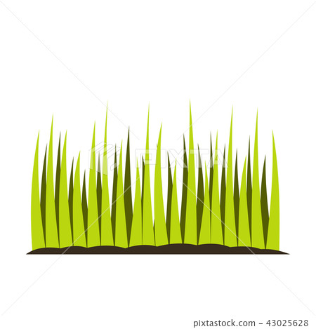 插图素材 growing grass flat icon