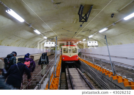 Underground rail track with tunnel Underground rail track with tunnel 43026232