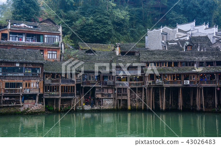 Fenghuang Ancient Town in Hunan, China Fenghuang Ancient Town in Hunan, China 43026483