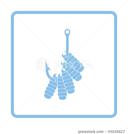Icon of worm on hook 43026827