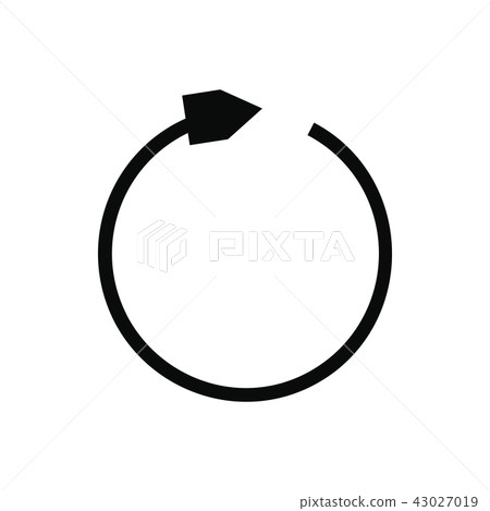 Black refresh arrow icon 43027019