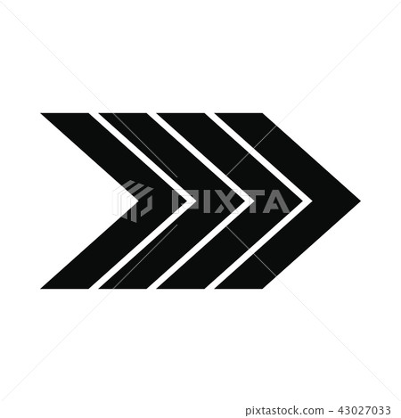 Right arrow black simple icon - Stock Illustration [43027033] - PIXTA