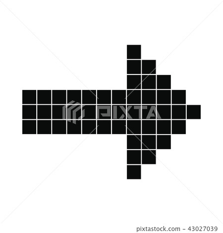 Right arrow black simple icon - Stock Illustration [43027039] - PIXTA