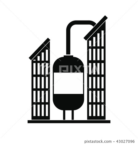 Oil refinery or chemical plant icon 43027096