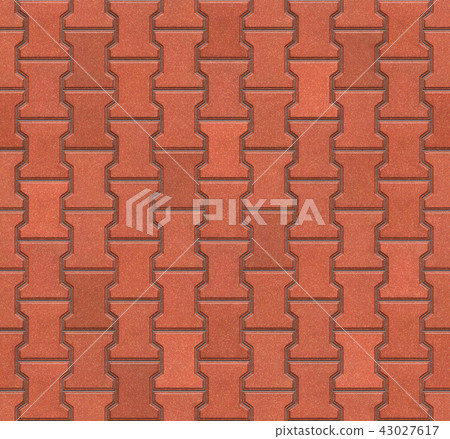 Bone style red paving slab, seamless texture map Bone style red paving slab, seamless texture map 43027617