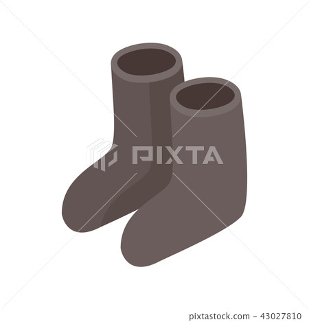 Russian traditional winter felt boots icon  43027810